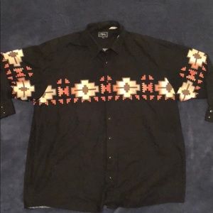Roper traditional Indian print button up